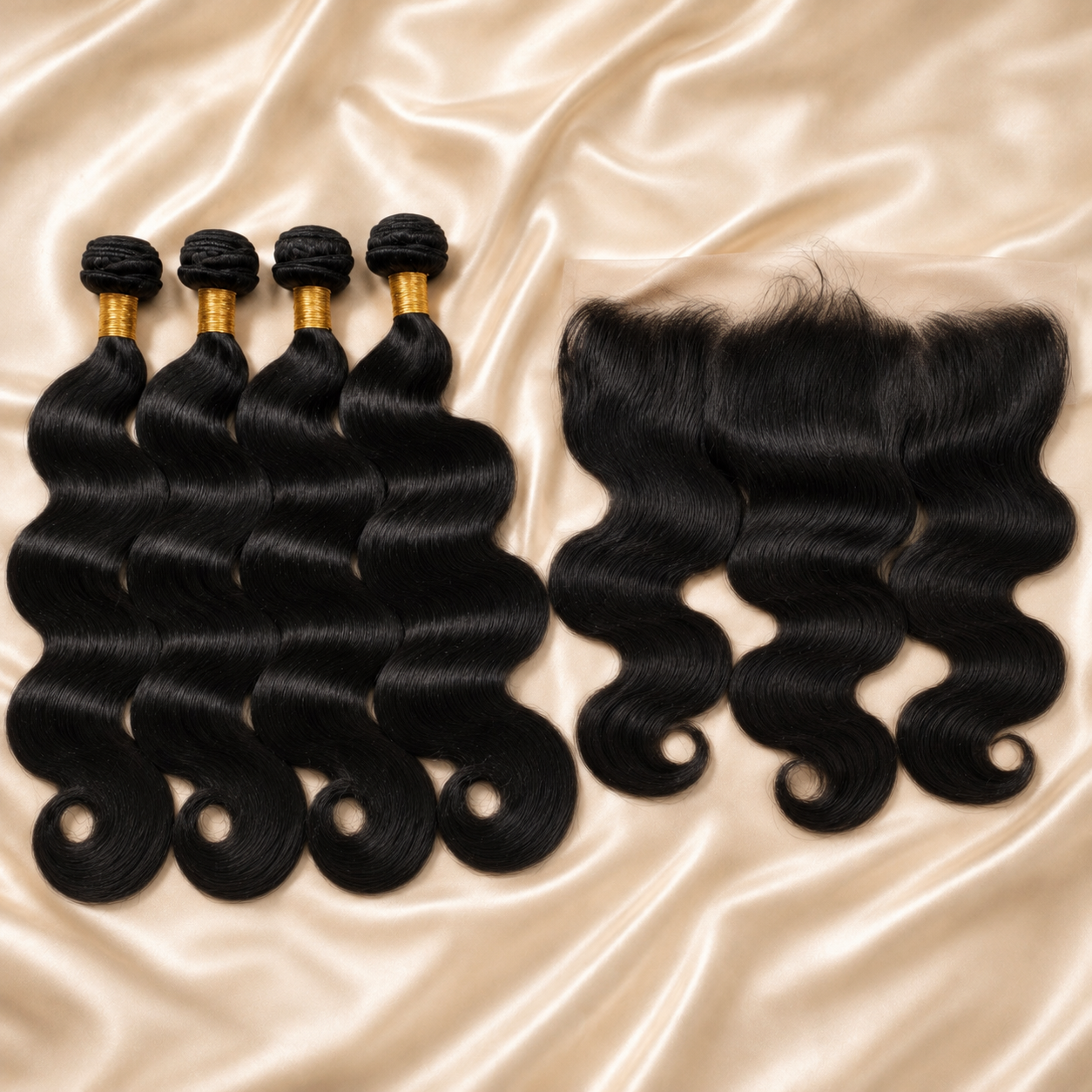 Body Wave 4-Bundle + Frontal Deal