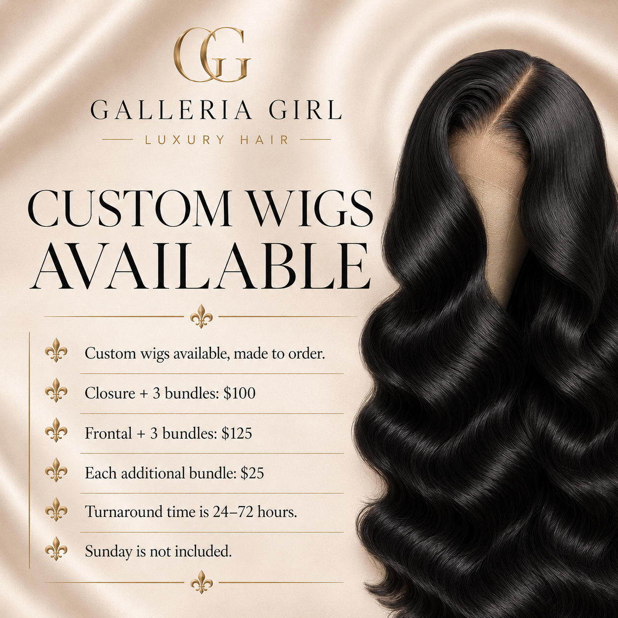 Custom Wig Construction Service